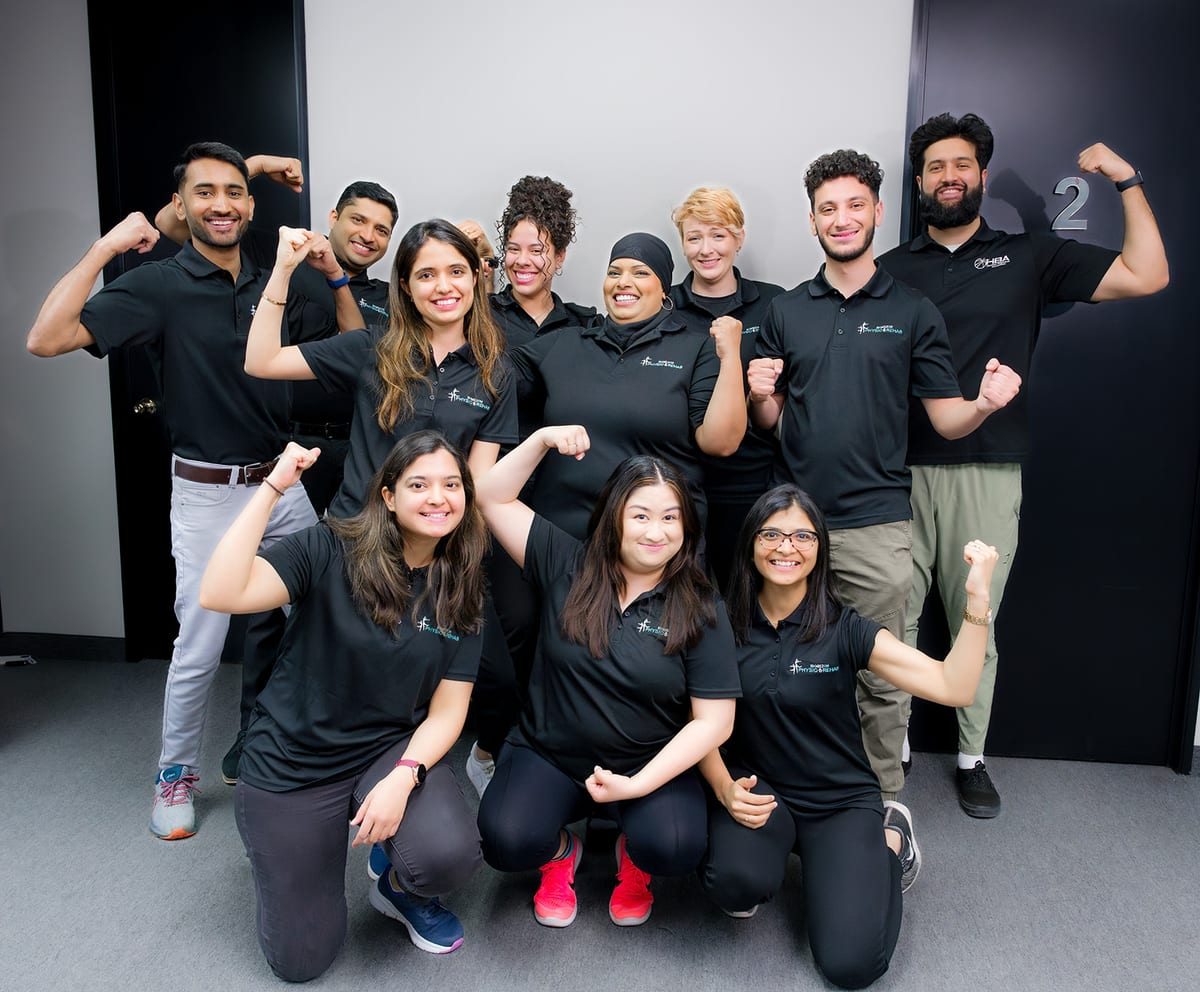 The Hamilton Physio & Rehab team together in the clinic